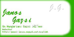 janos gazsi business card